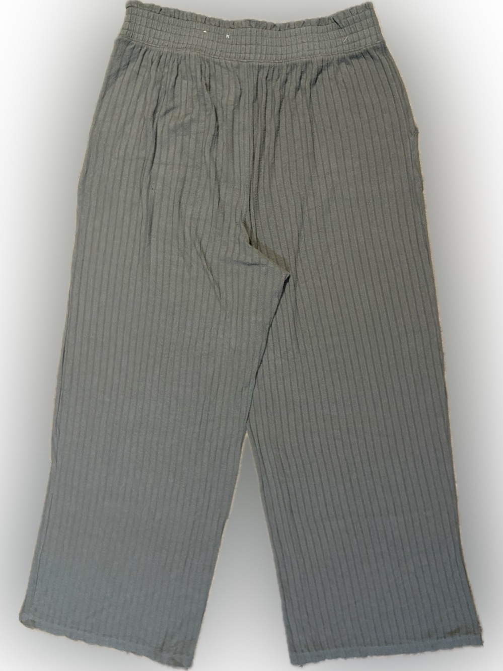 SO Ribbed Wide-Leg Pants - sage - Picture 2 of 3